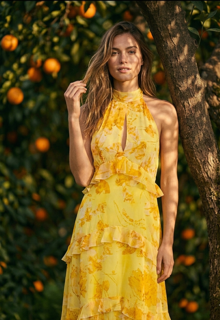 VESTIDO CUMBIA AMARILLO