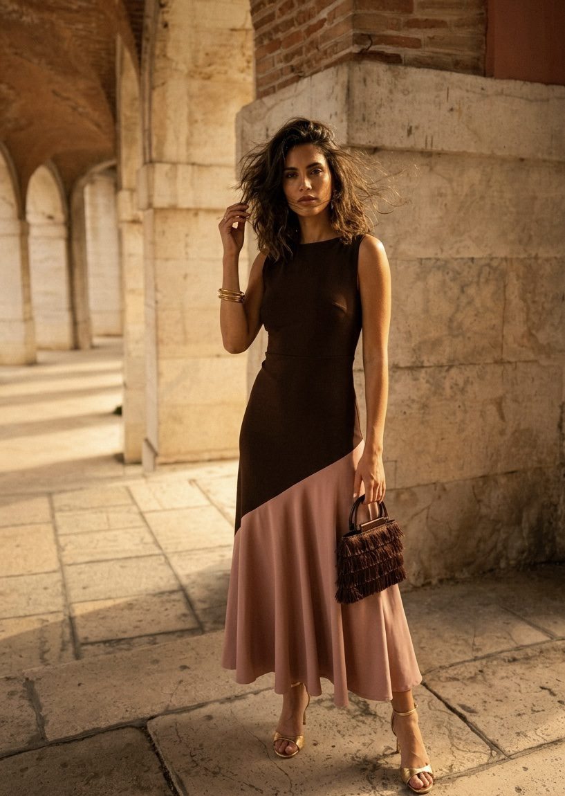 VESTIDO YARA MARRRON