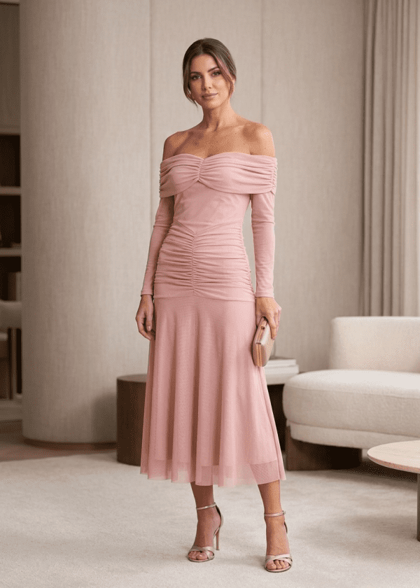 VESTIDO GIULIETTA ROSA EMPOLVADO