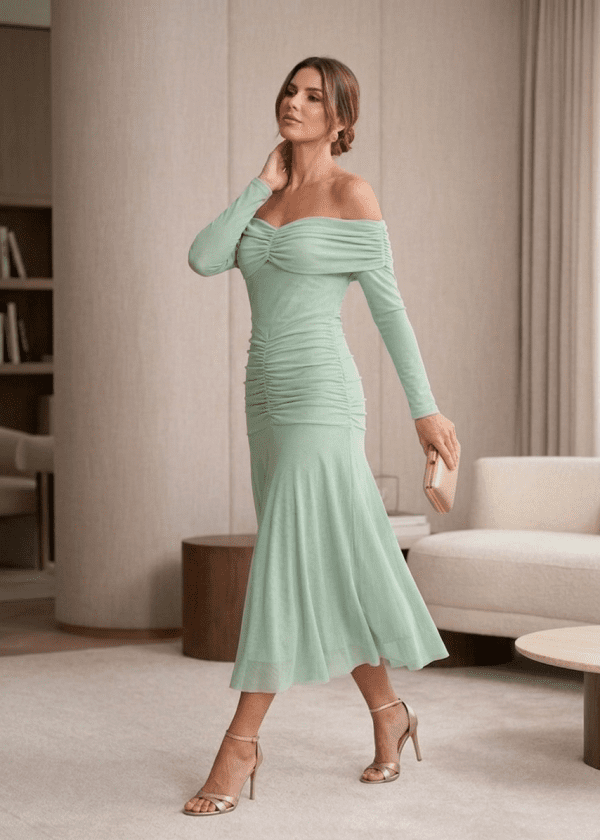 VESTIDO GIULIETTA VERDE MENTA