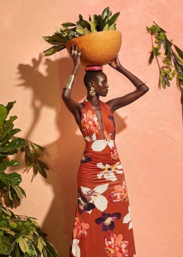 VESTIDO tropico naranja