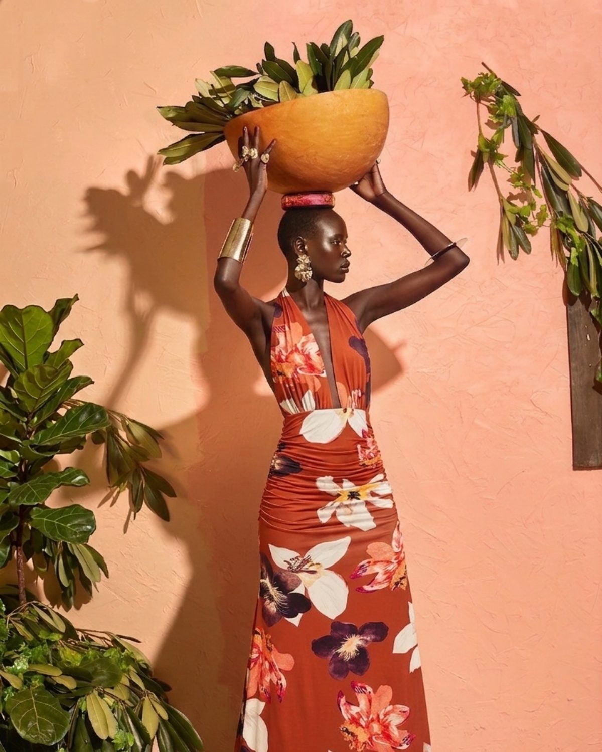 VESTIDO tropico naranja