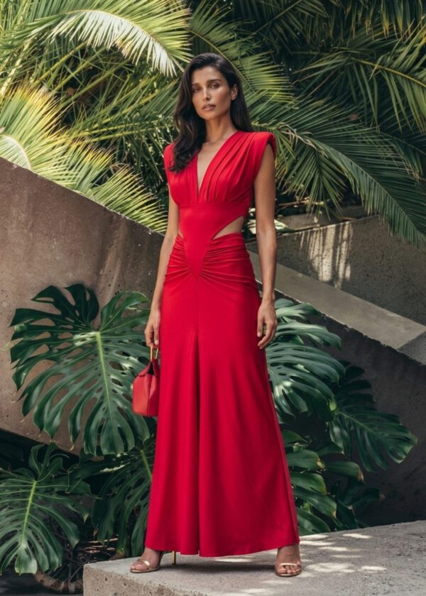 VESTIDO CLAVEL ROJO