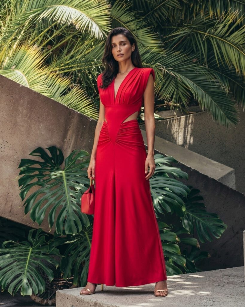 VESTIDO CLAVEL ROJO